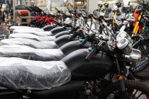 production of motorcycles on an industrial scale, warehouse for finished products.